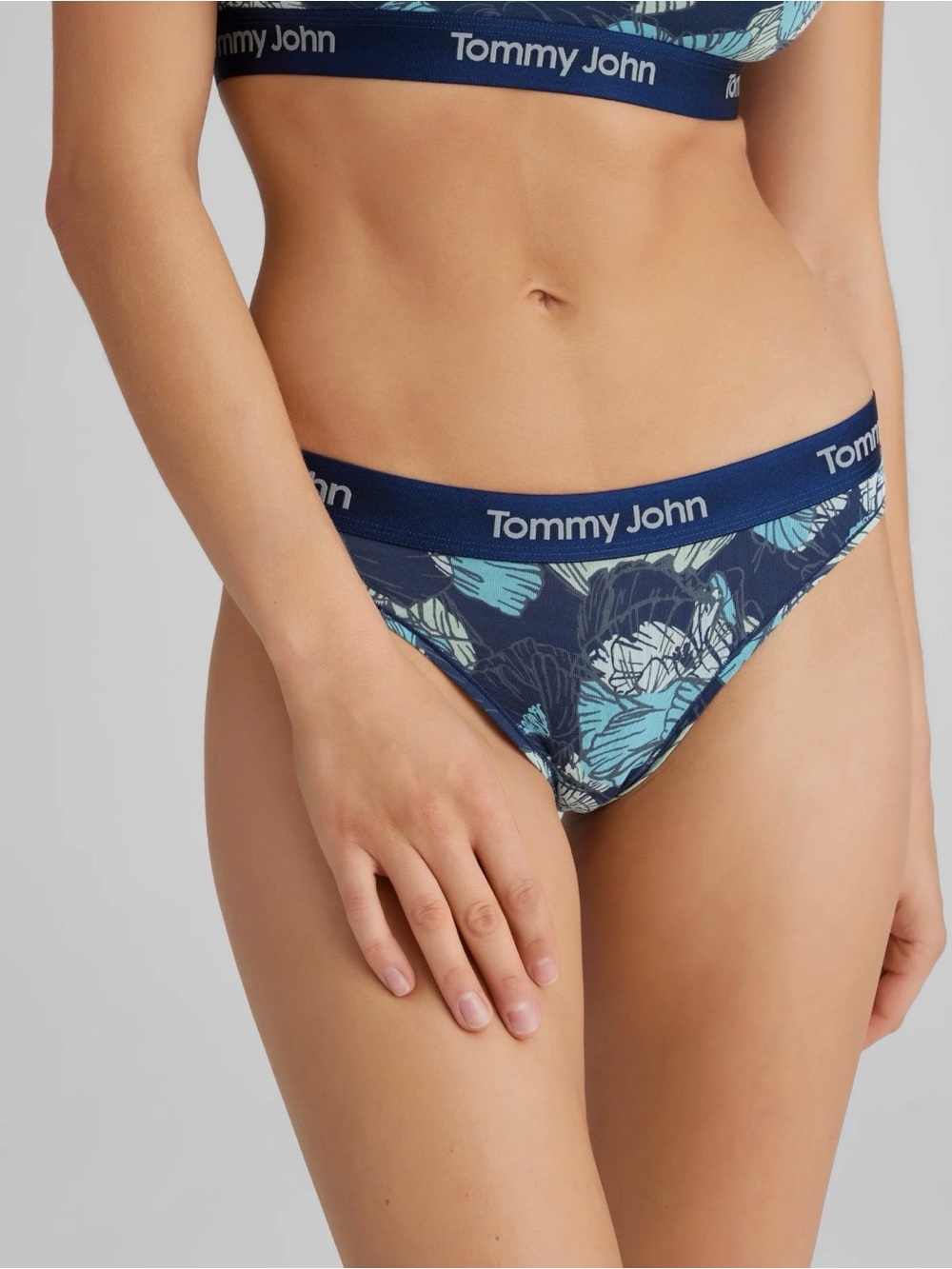 BNWT Tommy John Blue Poppy Shells Bikini Brief